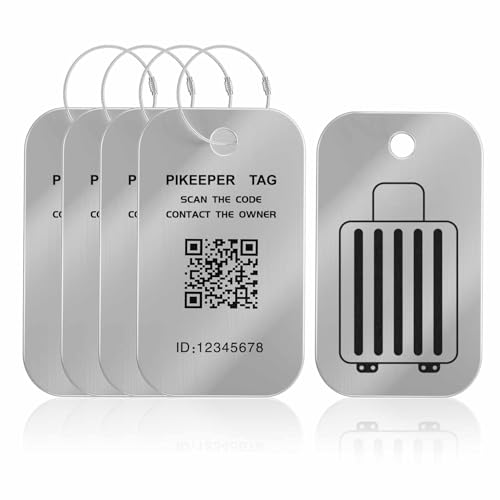 PIKEEPER Smart QR Code Luggage Tags - Show Location When
