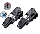 ►FUNKTION: Diese Sonnenbrillenhalter erlauben es, Sonnenbrillenpaare und eine zusätzliche Karte zu befestigen.können clip 2 Paar Sonnenbrillen und das andere Ende Es gibt einen winzigen Schlitz, um eine Karte Kreditkarte halten, Visitenkarten, oder Parkausweis. Ihre Brille befindet sich immer an dem selben Platz und Sie können die Brille nicht verlieren, desweiteren bleibt die Brille verschohnt von Kratzern durch Stürze.