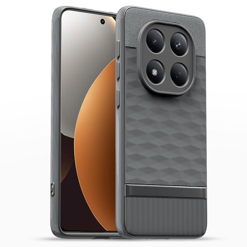 Image of Pikkme Back Cover for Redmi Note 15 Pro 5G Camera Protection 3D Hexa Cube Design Silicone Protective Bumper Case (Grey)
