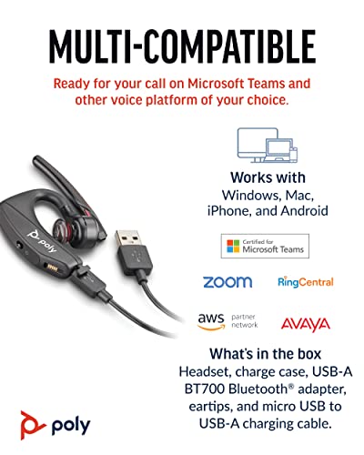 Poly 206110-101 Plantronics Voyager-5200-Uc (206110-01) Advanced Nc Bluetooth Headsets System thumb #7