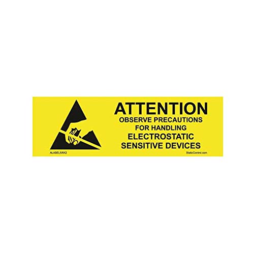 SCS ALABEL5/8X2 LABEL, ESD WARNING, 15.87 X 50.8MM