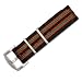 BluShark - The Original Premium Nylon Watch Strap - Multiple Sizes and Styles - 22mm Vintage Bond (Black/Red/Green)