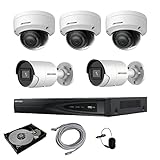 HIKVISION(ハイクビジョン) 200万画素 ネットワーク 防犯カメラ 4台 HDD 2TB付き 4ch レコーダーセット IP poe スマホ 遠隔監視 赤外線 動体検知 (屋内 用 2台 屋外 用 2台)