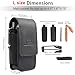 Topstache Multitool Sheath with Belt Clip - EDC Belt Organizer Multi Tool Case - Leather Multitool Holster for Belt - Magnetic Closure Leather Multitool Pouch Fits Folding Tool, Black