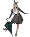 miccostumes Women's Totoro Friends Costume Dress Including Headdress and Tail (L, Dark Grey)