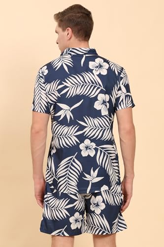 Image of Mens Printed Casual Shirts and Shorts Set Button Down Co-ord Set