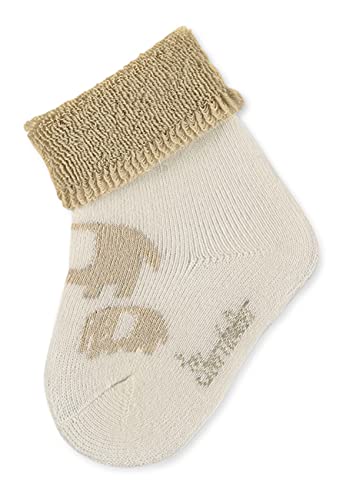 Baby Socks for Boys, 3-Piece Elephant Socks, Ecru, 16, ecru, 162