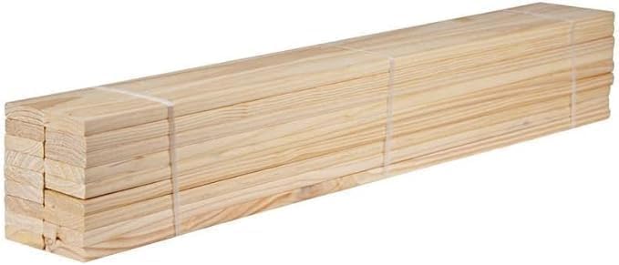 STOREX Pack Of 10 Heavy Duty Wooden Bunkie Board Replacement Slats in 3 Feet Single/ 4 Feet Small Double/ 4 Feet 6 Inch Double/ 5 Feet king Size/ 6 Feet Super King Size Slats (6 Feet Super King)