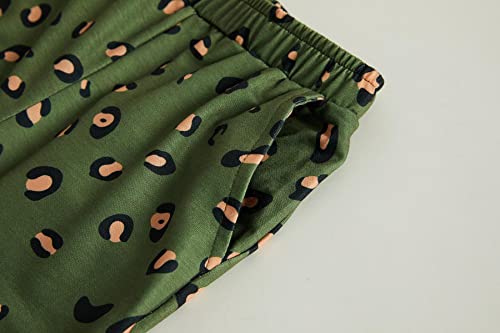 Dellytop Kids Girl's Cute 2 Pcs Tracksuit Athletic Jogger Outfits Long Sleeve Hoodie Tops And Legging Pants Sweatpants Set Leopard #TOP3