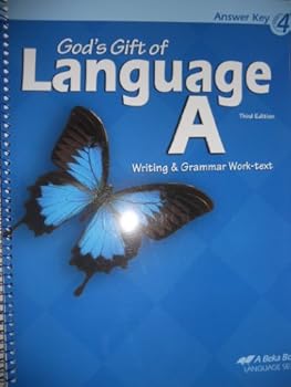 Spiral-bound God's Gift of Language A ..Grade 4 answer key..A Beka Book
