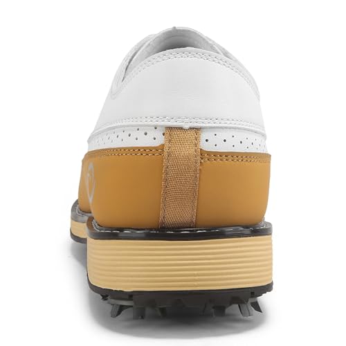 Image of Golf Shoes Men Spikes Classic Golf Footwears Male Walking Sneakers for Golfers Size 7-14