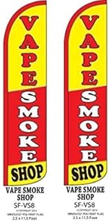 Vape Smoke Shop windless Flag- Pack of 2 (HARDWARE NOT INCLUDED)