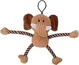 ZEUS Mojo Naturals Pull-Thru Rope Pals, Dog Toys for Small Dogs and Puppies, Receive Either an Elephant or Lion