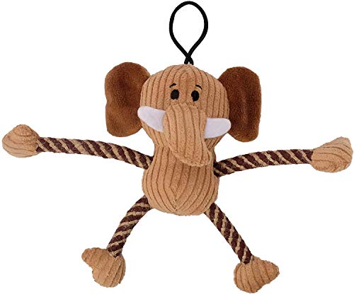 ZEUS Mojo Naturals Pull-Thru Rope Pals, Dog Toys for Small Dogs and Puppies, Receive Either an Elephant or Lion
