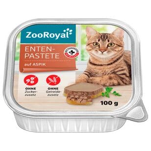 ZooRoyal Katzenfutter Ente auf Aspik, 16er Pack (16 x 100g)