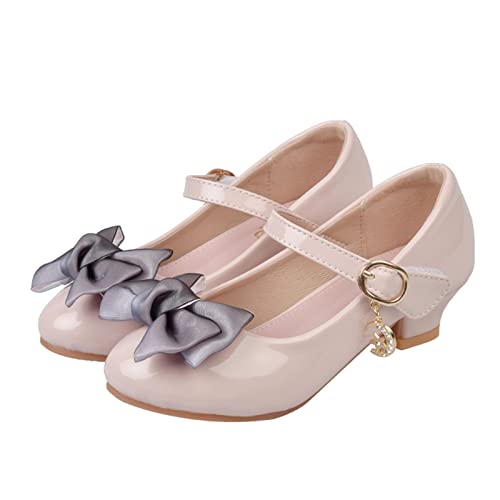Girls Mary Jane Dress Shoes Bows Flower Girl Wedding School Low Heels Toddler Little Kids Pump Shoes Girl School 3y2