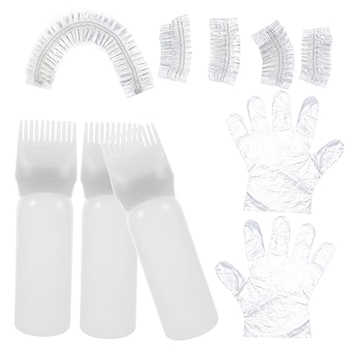 Gogogmee Hair Dye Kit 5-piece Set Hair Dye Brush Root Comb Applicator Bottle Oil Bottles Gloves for Diy or Salon Use