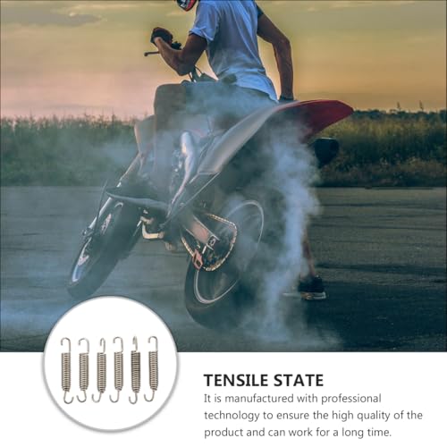 SOLUSTRE Auspuff Feder Voll Drehbare Edelstahl Befestigungsfedern Für Motorräder 65mm Spannfeder Für Auspuffanlagen Langlebige Montagefedern Für Motorbike Exhaust System