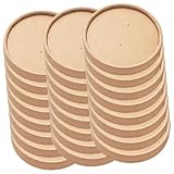 TOYZFRIENDY 40 Stück Kraftpapier Deckel für Suppenbecher Rund Dicke Schutzkappen für Suppentassen und Porridge Praktische Einwegdeckel für Takeaway und Lebensmittelverpackung