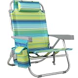 LIFERUN Silla de Playa Plegable de Aleación de Aluminio, Silla Plegable de Exterior