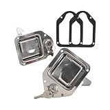 FGJQEFG Truck Tool Box Lock Handle-Tool Box Replacement Latch-Stainless Steel Truck Tool Box Latch Paddle Lock Replacement Handle 4-3/8''inch x 3-1/4''inch for Trailer Door RV Camper (2PCS)