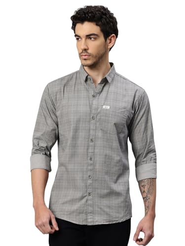 Majestic Man Comfort Slim Fit Pure Cotton Checked Casual Shirt