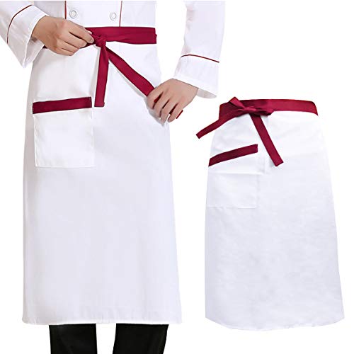 Demi-tablier De Cuisine Imperméable Unisexe Avec Poche - Nylon, Protège Des Taches, Lavable En Machine - 8