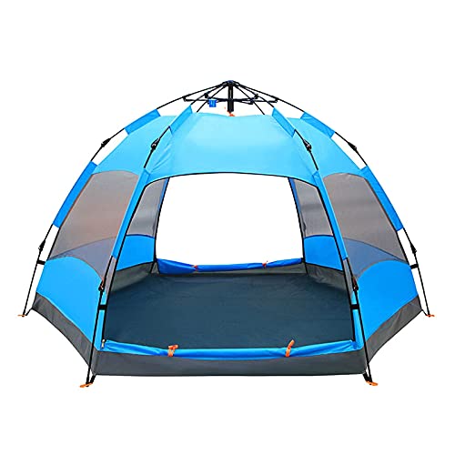 Tente de camping hexagonale automatique 5-9 personnes double couche tente de pique-nique plein air