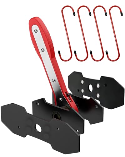 Witaxima Brake Caliper Compression Tool with Extra 2PCS Large Plates 1.57-2.95 for Disc Brake Pad Spreader Caliper Piston Compressor Tool with 4 Brake Caliper Hanger Hooks Car Brake Repair Tool Red