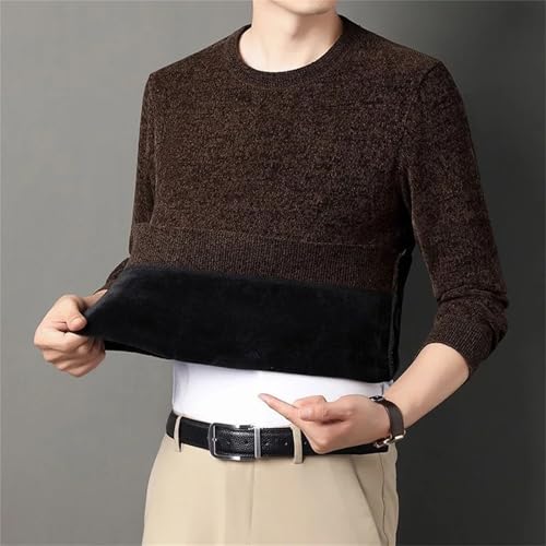 Pure Mink Cashmere Sweater Mens O Neck Pullovers Knit Large Size Winter Male Tops Long Sleeve2