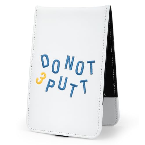 Soporte de cuero para tarjetas de golf y libro de yardas universal para bolsillo trasero