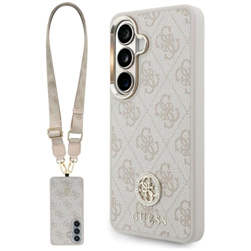 Coque luxe Guess 4G ornée de strass pour Samsung Galaxy S26 rose MagSafe