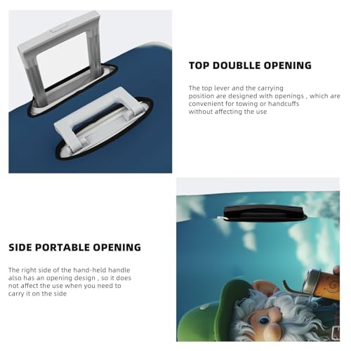 Luggage Cover Travel Suitcase Cover Elastic Suitcase Protector Cover Gnome Luggages Protector Anti-Scratch Luggages Decorative Cover for Adult (18-32 inch)4