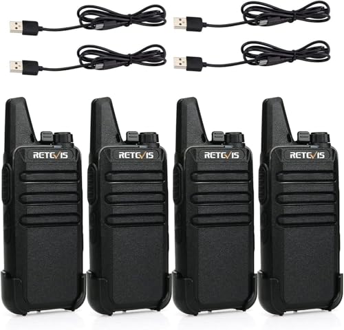 Retevis RT622 Walkie Talkie, Mini Walkie Recargable, PMR446 Licencia Libre, VOX Squelch CTCSS/DCS...