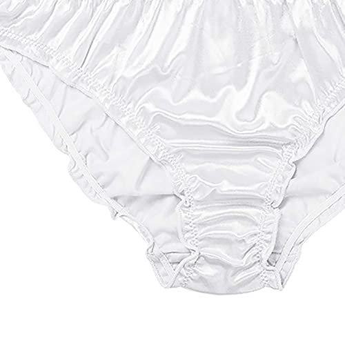 Calcinha feminina sexy de seda de cetim de renda de cintura média respirável calcinha de renda, K-44