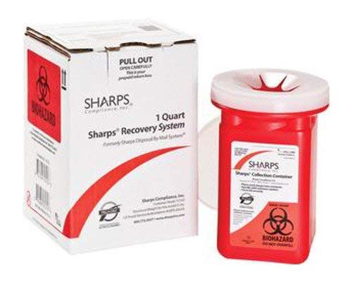 SCP10100012 - Sharps Compliance Mail Back Disposal System, 1 qt.