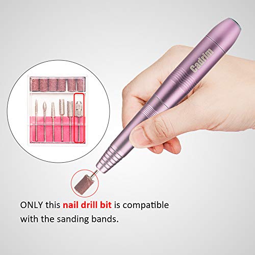 Cadrim Portable Nail Drill Set, Eletric Lightweight Nail File Kit Professional Efile for Acrylic Nail, Gel Polish, Manicures and Pedicure with USB Cable