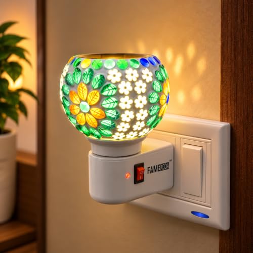 Image of Kapur Dani Camphor Electric Diffuser for Home Fragrance /Office /Kapoor Dani with Night Lamp Multi Functional Essential Oil Camphor /Camphor Burner Diffuser Electrical with On /Off Switch