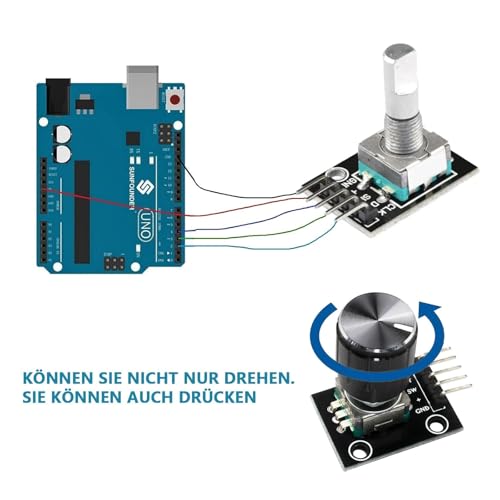 10 Stück KY-040 Rotary Encoder Modul,360-Grad-Drehgebermodul fürArduino,Potentiometer digitale Impulsausgang elektronische Bausteine Für Automobilelektronik Multimedia-Audio.