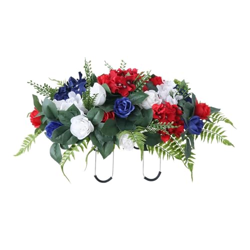 Ruarby Cimitero Tombstone Selle Fiori Artificiali Cimitero Disposizione dei Fiori Artificiali Mazzi di fiori per la decorazione della tomba Decorazione della tomba