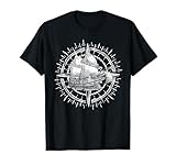 Segeln Tshirt für Segler die im Segelboot das Meer mit Wasser überqueren. Geschenk für Skipper Anker liebhaber, die mit dem Schiff als Kapitän im Motorboot unterwegs sind.