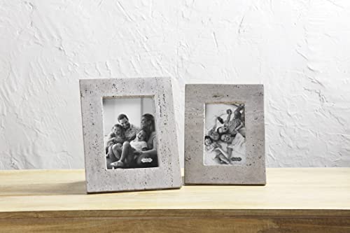 Mud Pie Gray Travertine Frames, 8.5" X 10.5",Grey #TOP2