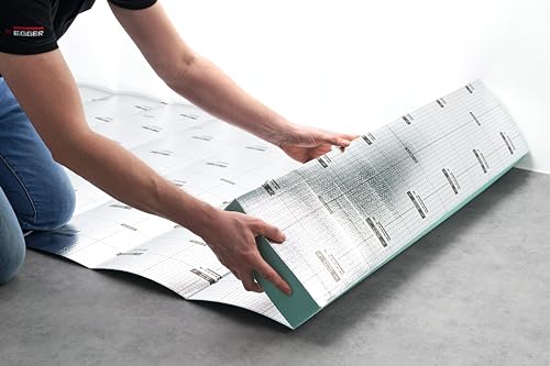 EGGER Laminat Trittschaldämmung | Unterlagsmatte Silenzio Easy Aqua Stop SD mit integrierter Dampfbremse