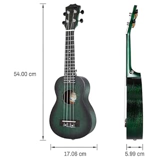 AODSK Soprano Green Ukulele for Beginner 21 Inch Ukelele with Gig Bag Strap Nylon String 4 Picks Holiday Gift - Les Beatles, Paul McCartney, John Lennon, RIngo Starr, George Harrison AODSK Soprano Green Ukulele for Beginner 21 Inch Ukelele with Gig Bag Strap Nylon String 4 Picks Holiday Gift – Image 4