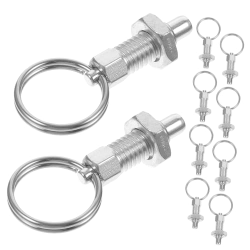 Artibetter 10個 自?式スプリングプランジャー 鋼製頑丈で変形防止 丸ヘッド精密加工 温室 園用位置決めピン 携帯に便利で着脱簡単