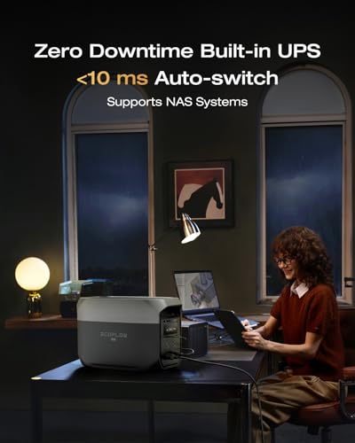 EF ECOFLOW Portable Power Station DELTA 3 Max, 2048Wh LiFePO4 Battery, Solar Generator (Solar Panel Optional), 3400W X-Boost Output, Ultra-Fast 0-80% Charging in 1.13 Hr, Home Backup & RV Camping image 2