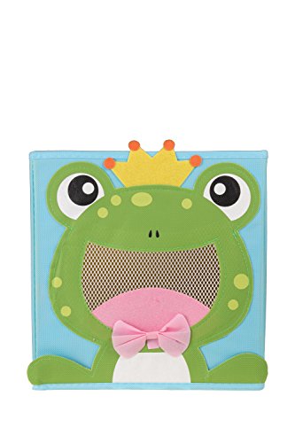 Cute Smiling Frog Collapsible Toy Storage Organizer by Clever Creations | Toy Box Folding Storage Cube for Kids Bedroom | Perfect Size Storage Cube for Books, Kids Toys, Baby Toys, Baby Clothes