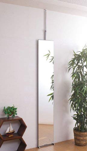 鏡 つっぱりミラー 姿見 突っ張り ミラー 全身 鏡 壁面 幅30cm つっぱり 日本製