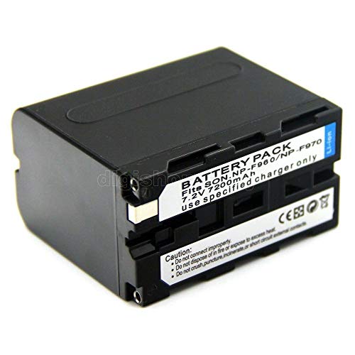 Bateria NP-F960 NP-F970 para Estúdio, Iluminadores e Monitores (7200mAh e 7.2V)