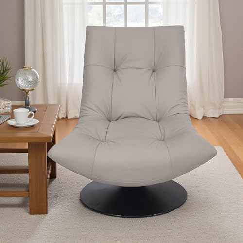Image of The Attic Chiron Lounge Chair,Comfy Chair for Living Room, Relaxing Chair for Bedroom, 360 Chair, Earthy Gray